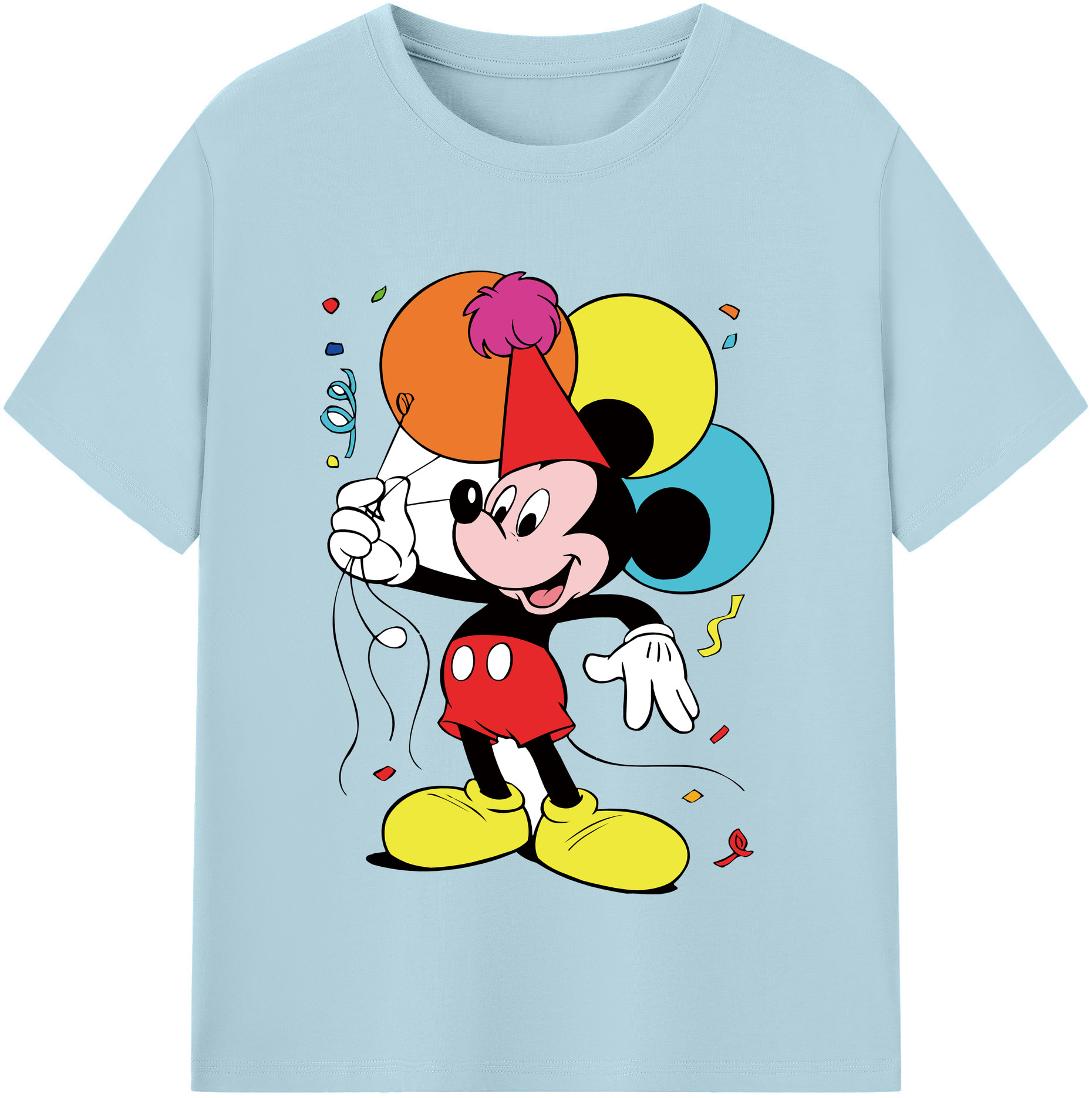 （画像用） ミッキーマウス Mickey Mouse 綿100％半袖Tシャツ（フロントプリント）